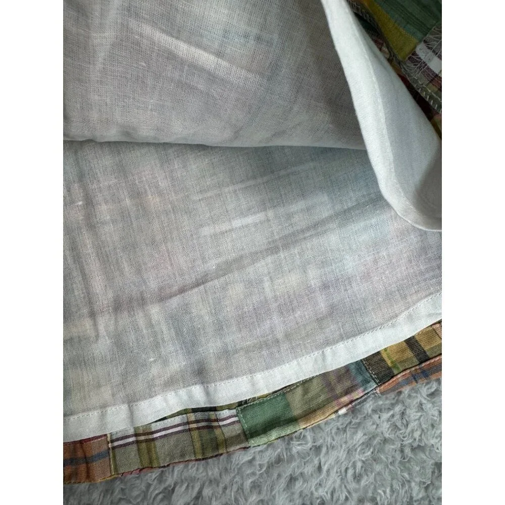 Castaway Nantucket Ali Womens Skirt Sz 0 Patchwork Madras Cotton Petite Classy - Picture 6 of 9